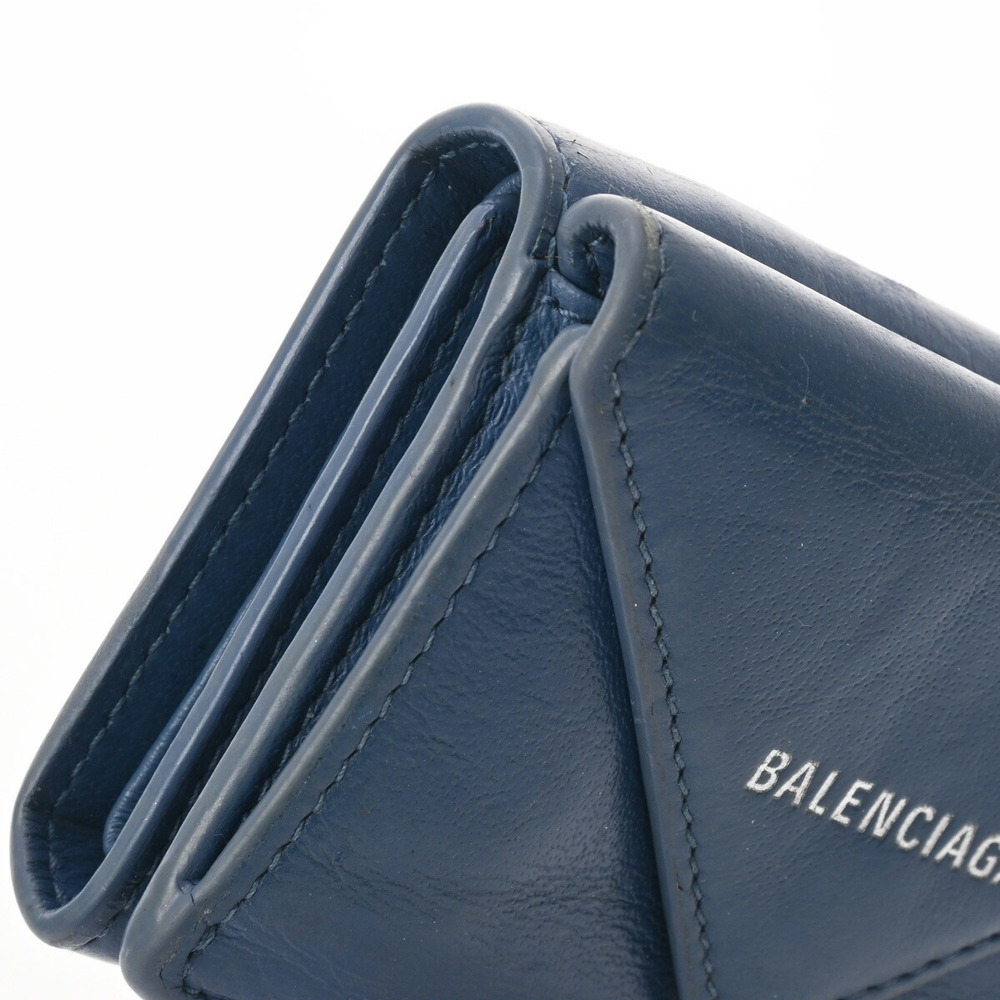 Balenciaga fold Wallet Blue Paper Tri Calfskin - Picture 7 of 12